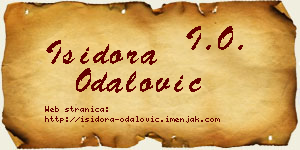 Isidora Odalović vizit kartica
